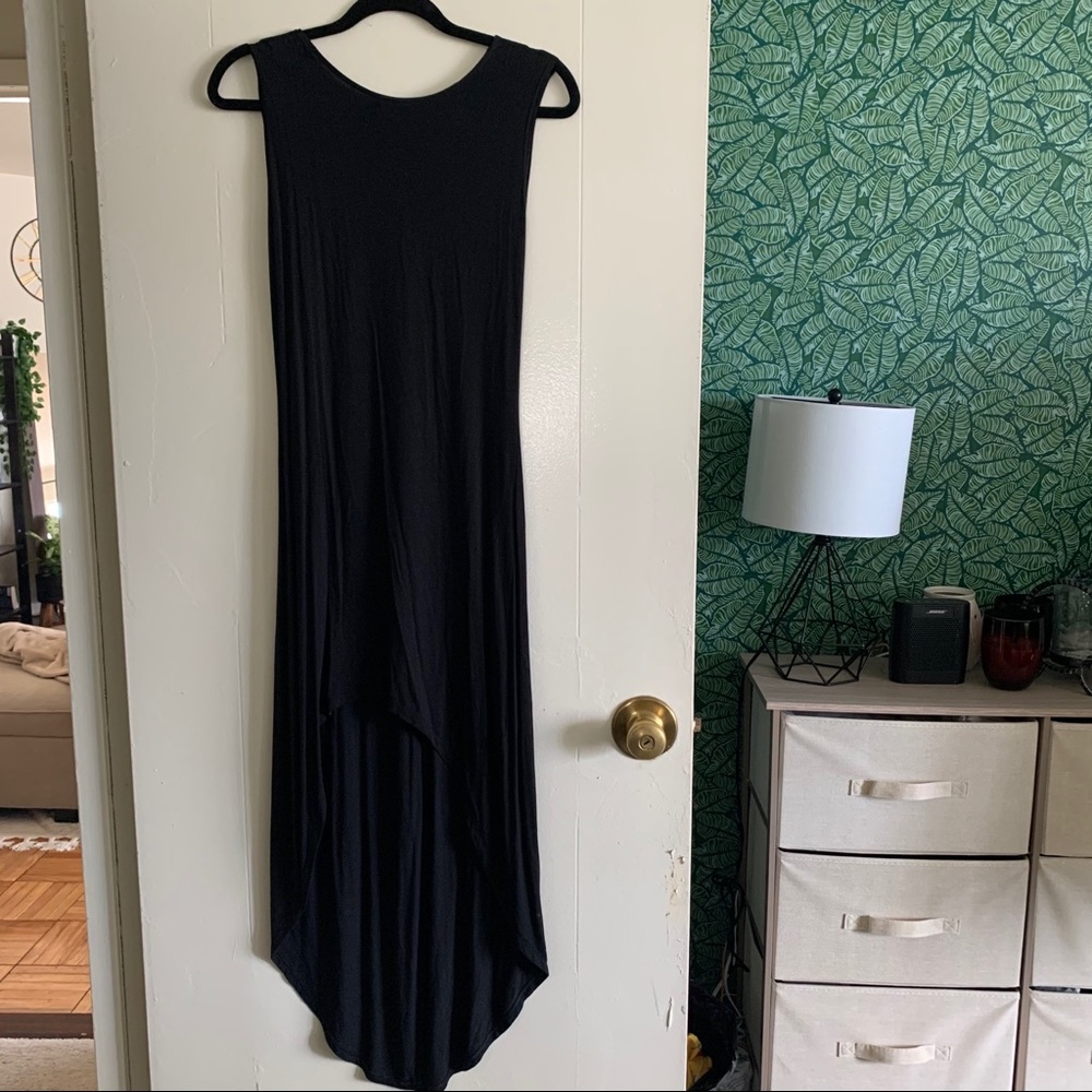Black hi-low dress